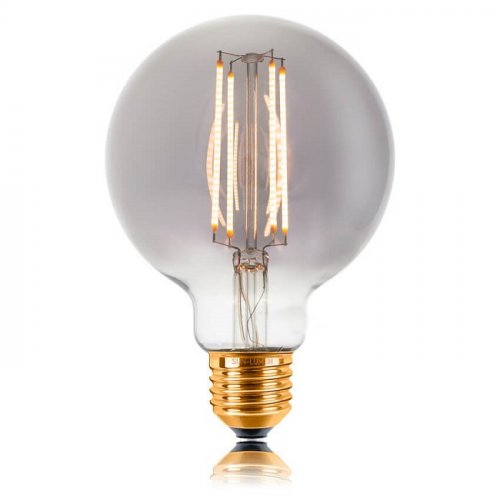 Лампа светодиодная филаментная Ретро Sun Lumen Smokey G95 Е27 220В 4Вт 2200К картинка 